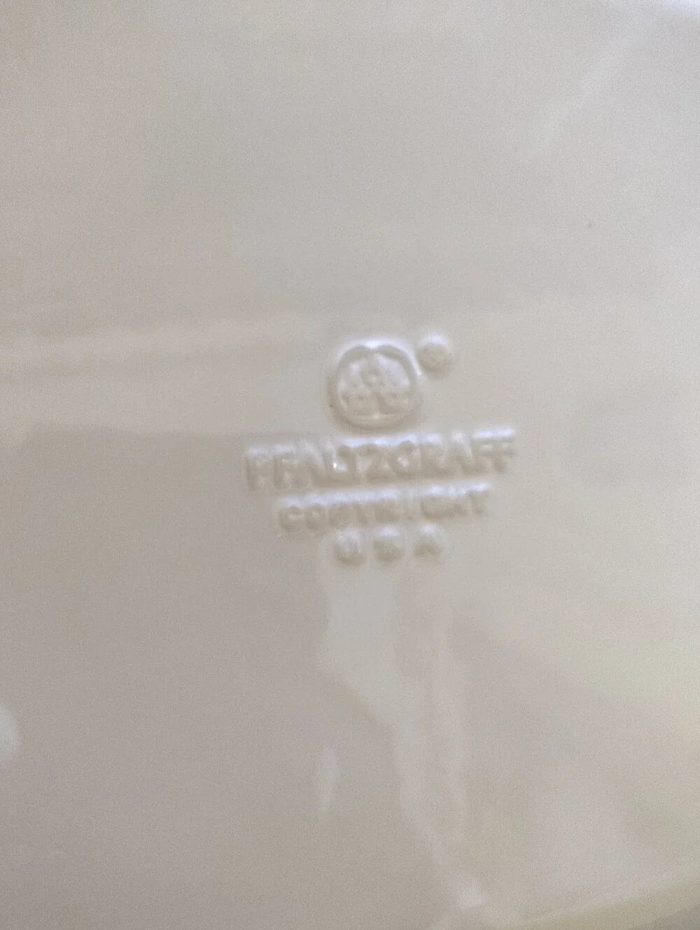 White Pflaltzgraff Ceramic Oval Serving Platter